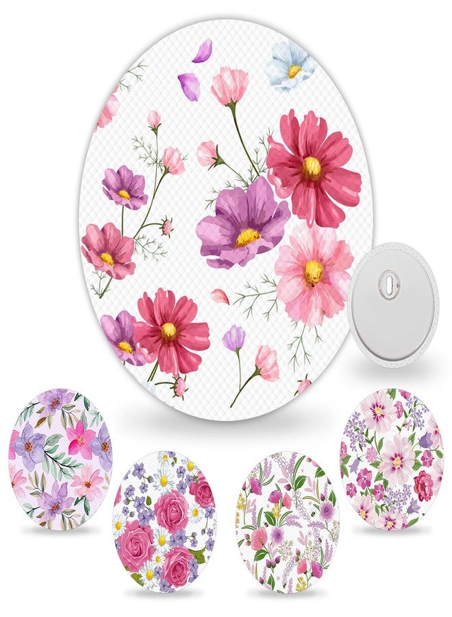 HONYOU 15Pack Freestyle Bandage for Libre 3 Plus Sensor Covers Waterproof, 15 Days Libre 3 Overpatch Tape Floral Pattern CGM Adhesive Patches Without Hole - Image 1